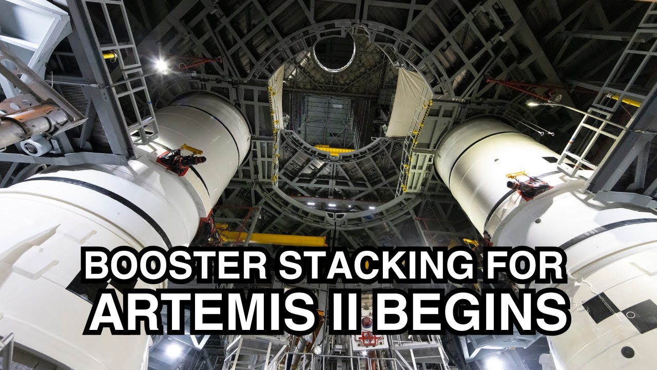 Artemis II Rocket Stacking Begins at NASA's Kennedy Space Center