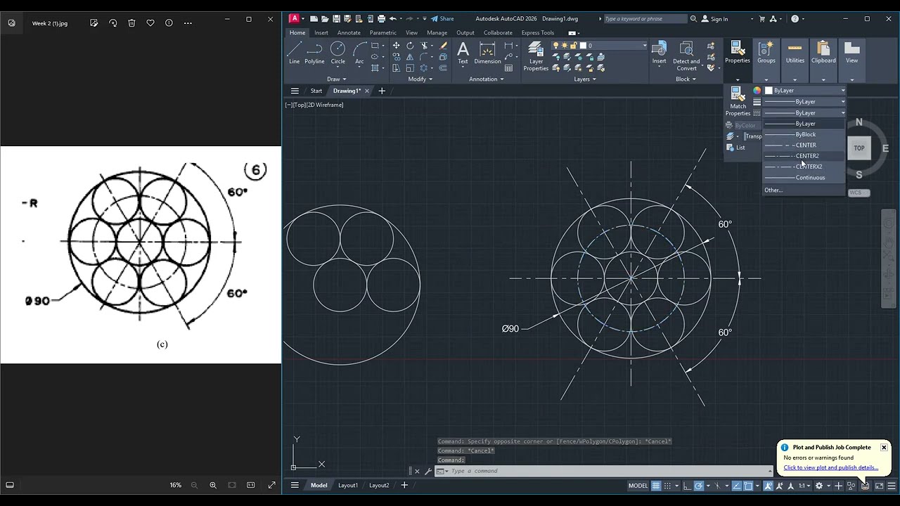 محاضرة أوتوكاد 2 - Autocad Lecture 2 - تمارين وأمثلة على الأوتوكاد - Autocad Examples and Tutorials