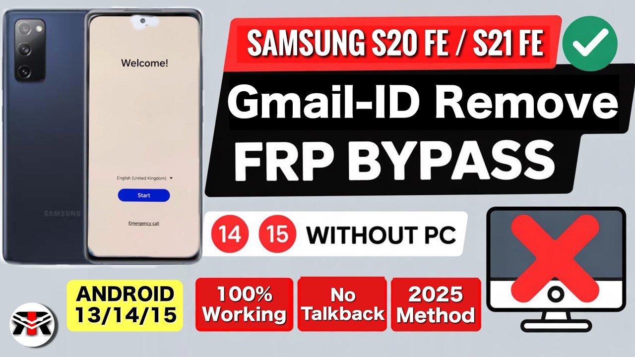 Final 🔥 Samsung S20 FE/S21 FE FRP Bypass New Security Android 13 | Samsung S20 FES/21 FE FRP Unlock
