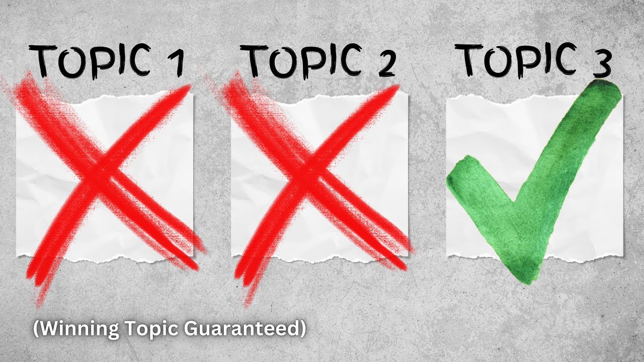 EVERYTHING You Need to Know About Oratory Topic Selection (literally everything)