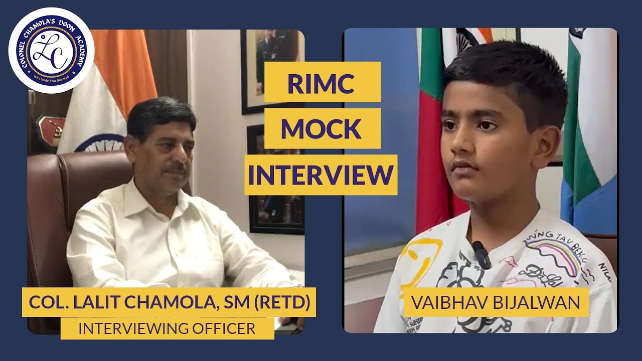 Vaibhav Bijalwan Cracks RIMC Written! | Col Chamola's Guidance for RIMC Interview Success 🎖️