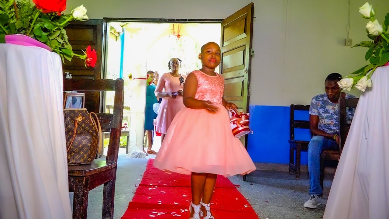 Beautiful Flower girl dancing like an angel