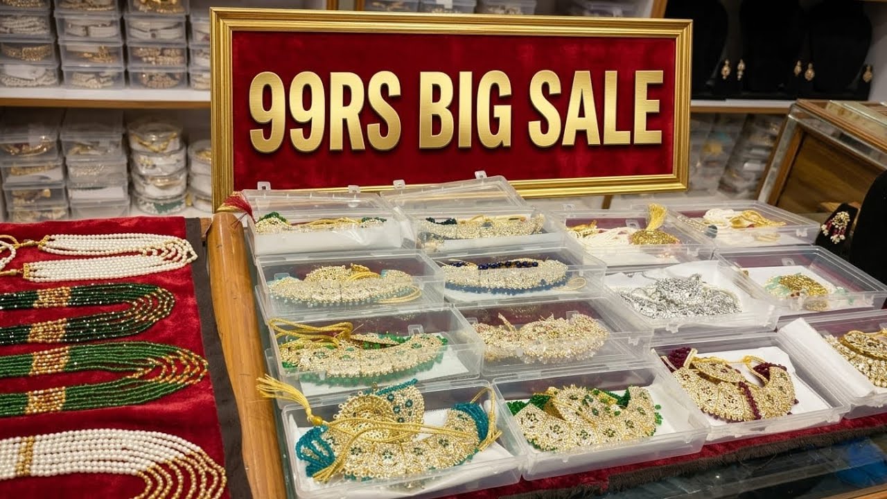 BIG SALE 🕐 DAMAKA BRIDAL AND COMBO JEWELLERY IN CHARMINAR LAD BAZAAR (99RS)