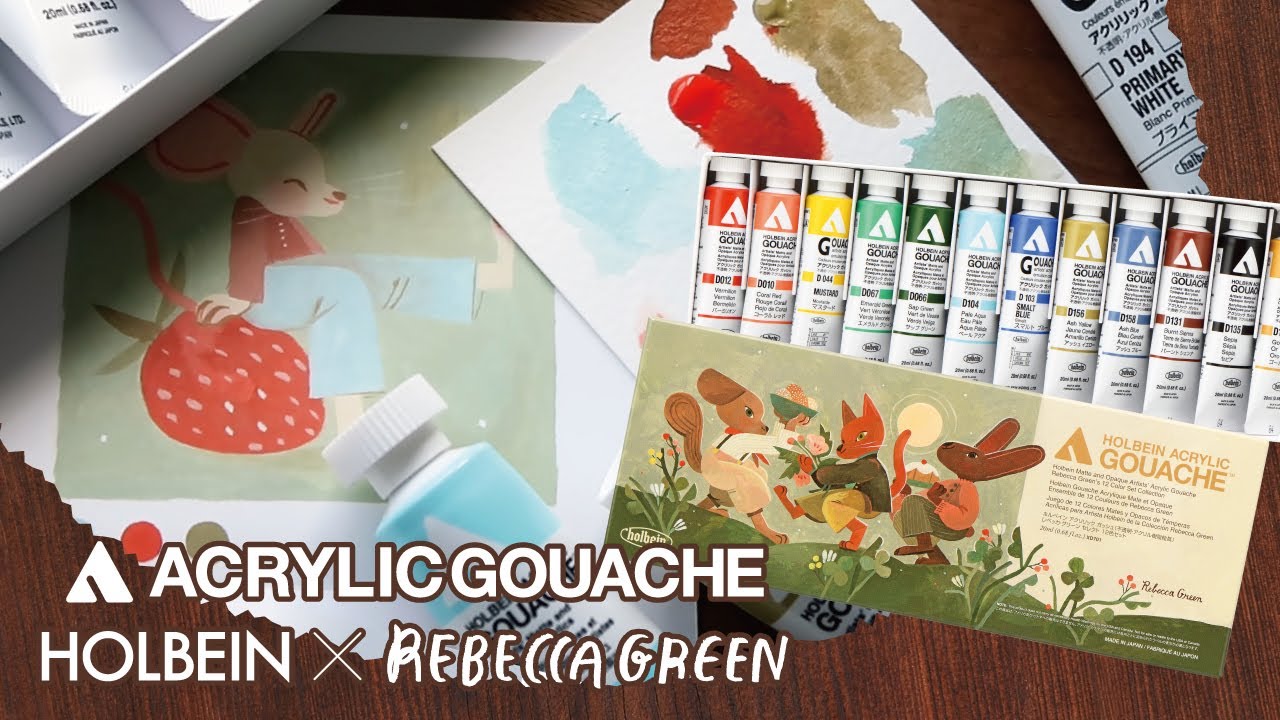 HOLBEIN ACRYLIC GOUACHE x Rebecca Green's 12 Color Set Collection