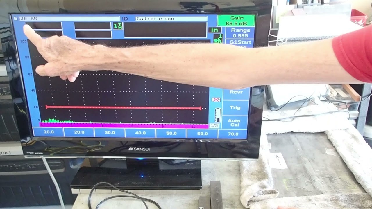 Ultrasonic angle beam of slag