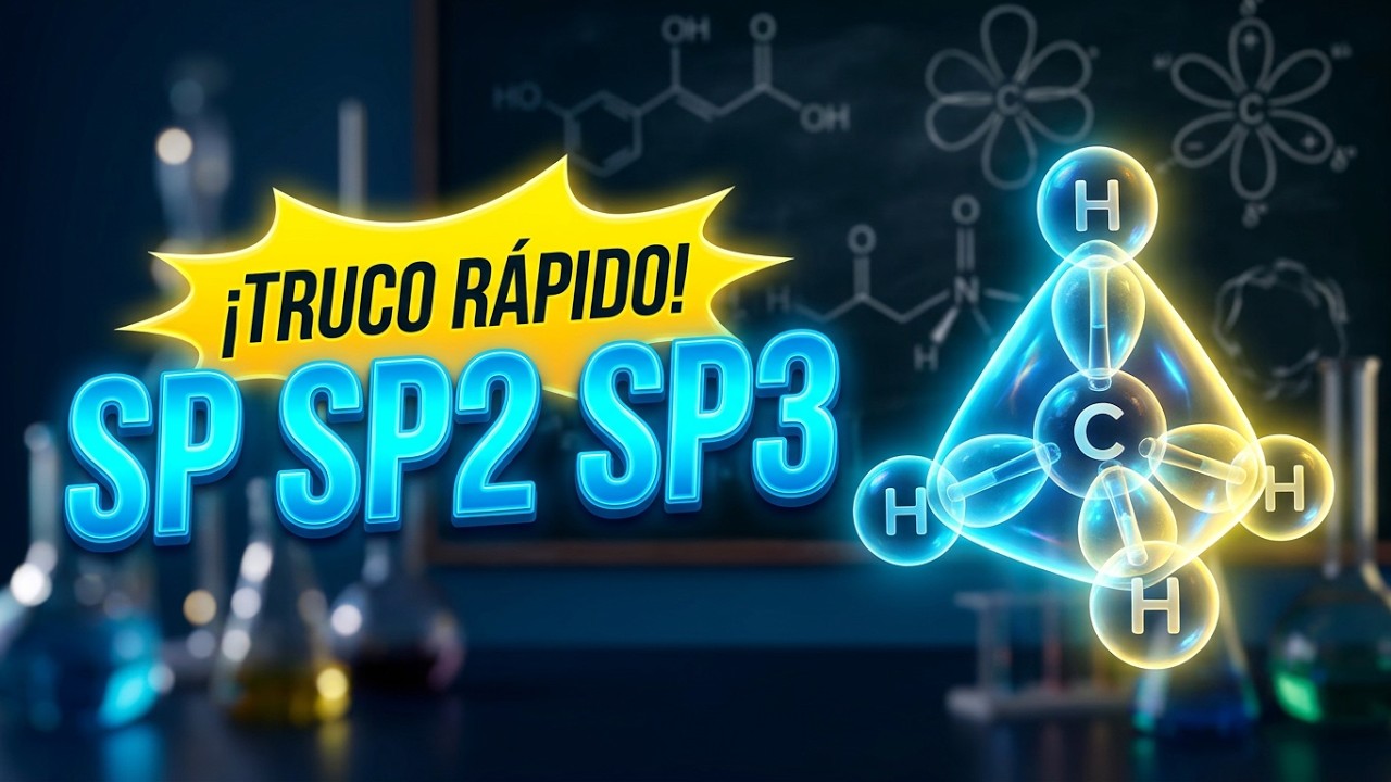 HIBRIDACIÓN DE ORBITALES. SP, SP2 Y SP3. Química Orgánica.