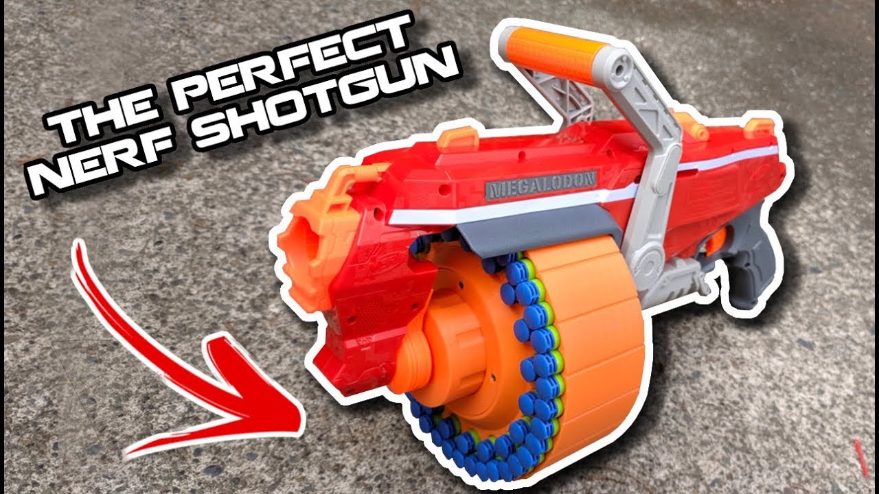 THE PERFECT NERF SHOTGUN! 60 DARTS, 20 SHOTS! MEGA MEGALODON MOD | Walcom S7