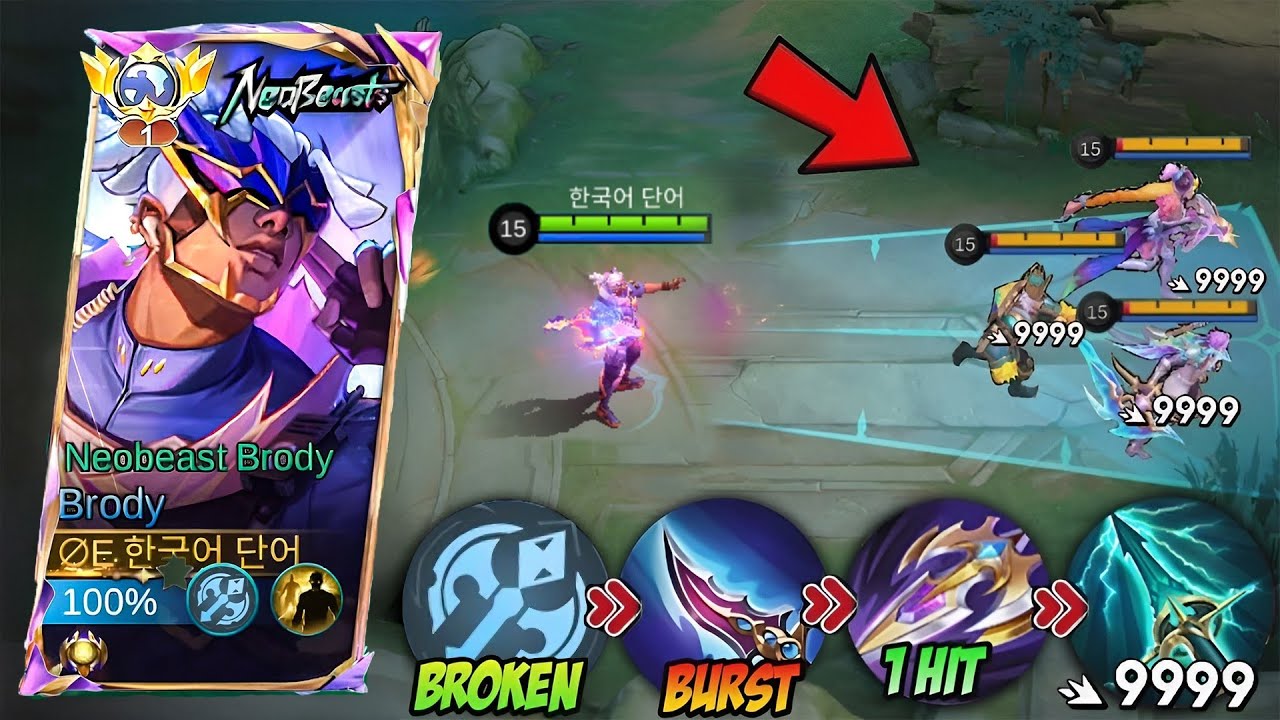 BRODY FULL DAMAGE 1 SHOT BUILD IS HERE!!🔥😱 ( 100% BROKEN!! ) - MUST TRY! - MOBILE LEGENDS