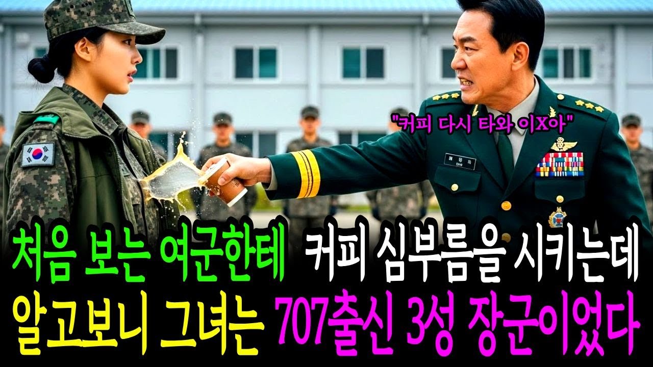 처음 보는 여군한테 커피 심부름을 시키는데 알고 보니 그녀는 707출신 3성 장군이었다