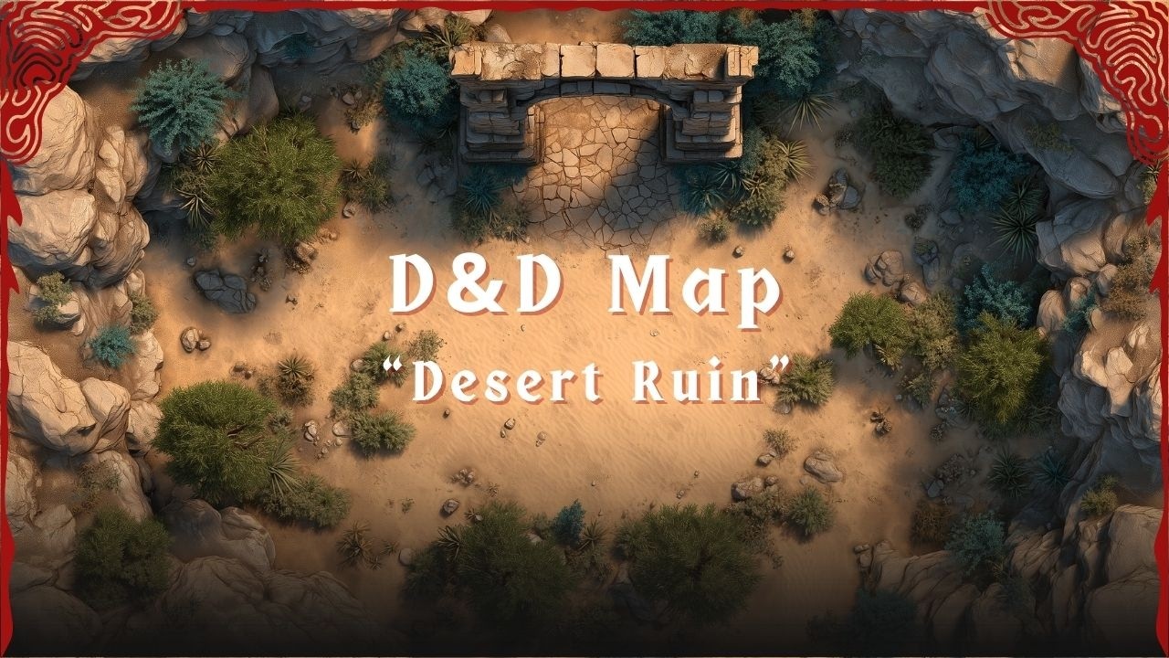 D&D Animated Battle Map: Desert Ruin | Dynamic Dungeons Map Ambience