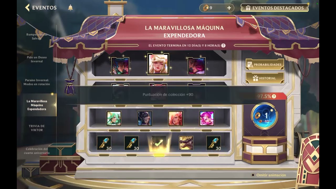 Maquina Expendedora  De La Suerte  WILD RIFT,  (2000 Coins humildemente)