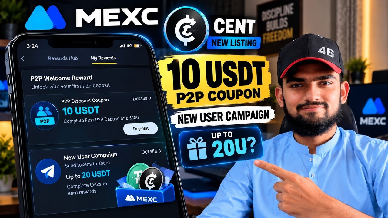MEXC New User Campaign 2026 🔥 CENT Token Rewards + P2P Discount | Complete Guide