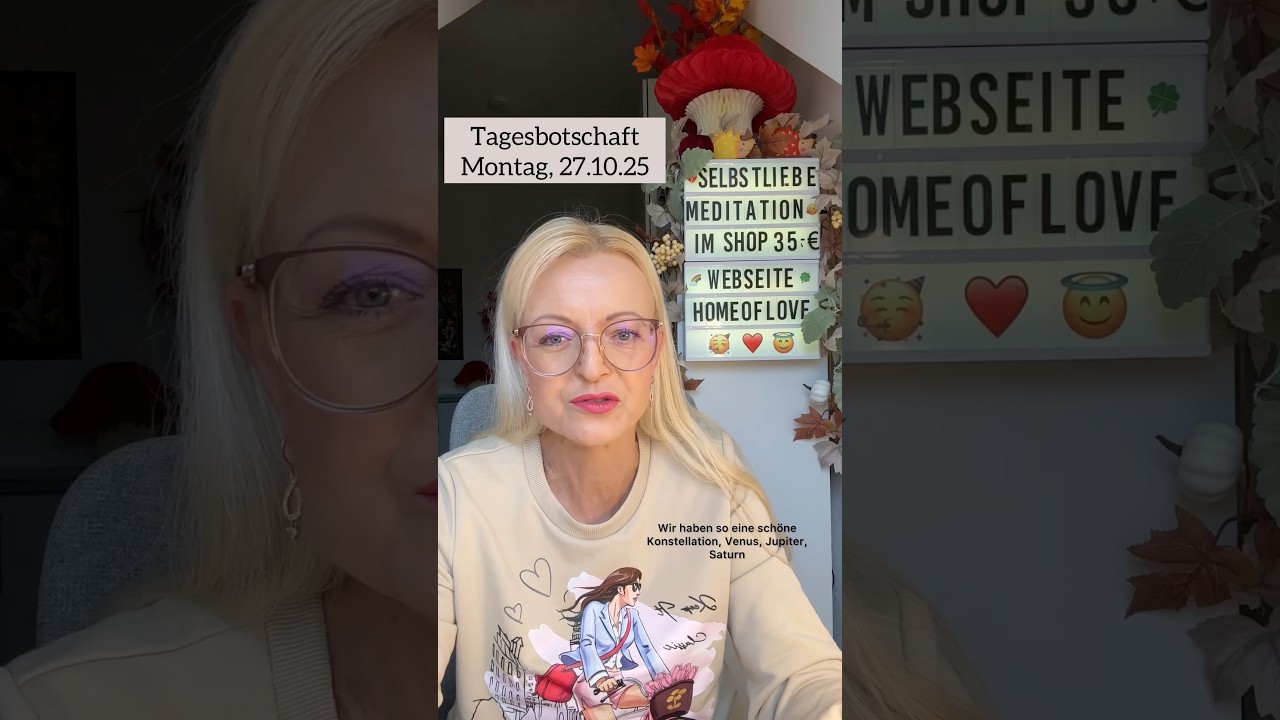 Tagesbotschaft Montag,27.10.25 #tageskarte #liebe #inshot #kartenlegen heute #tarot