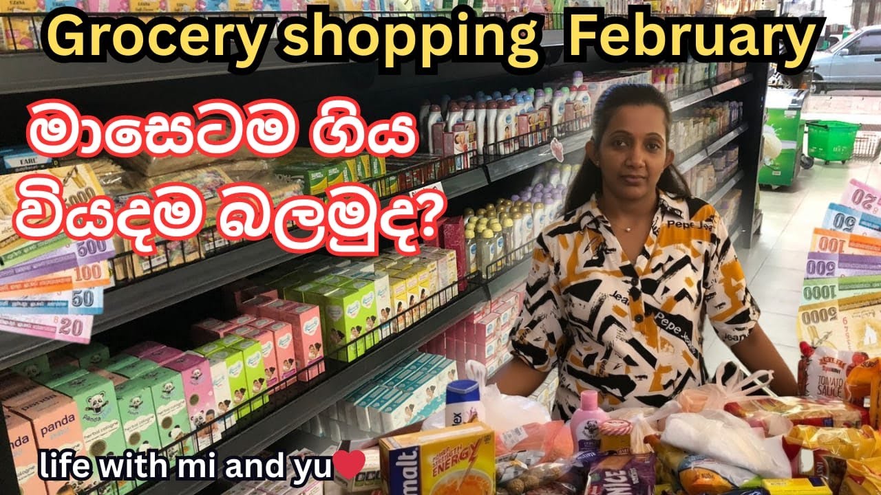 Monthly Grocery Shopping |Monthly Expenditure |මාසෙටම ගිය වියදම? 