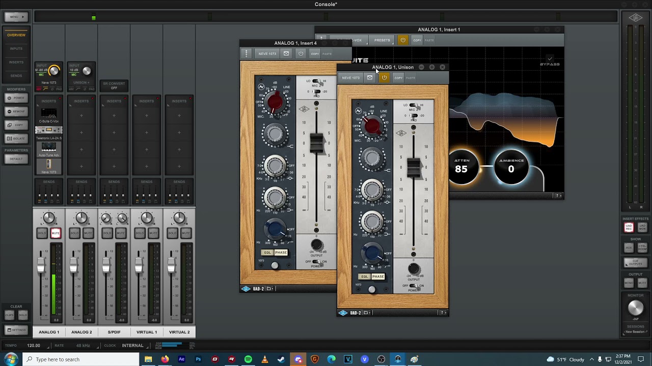 UAD Apollo Unison vs Insert Processing