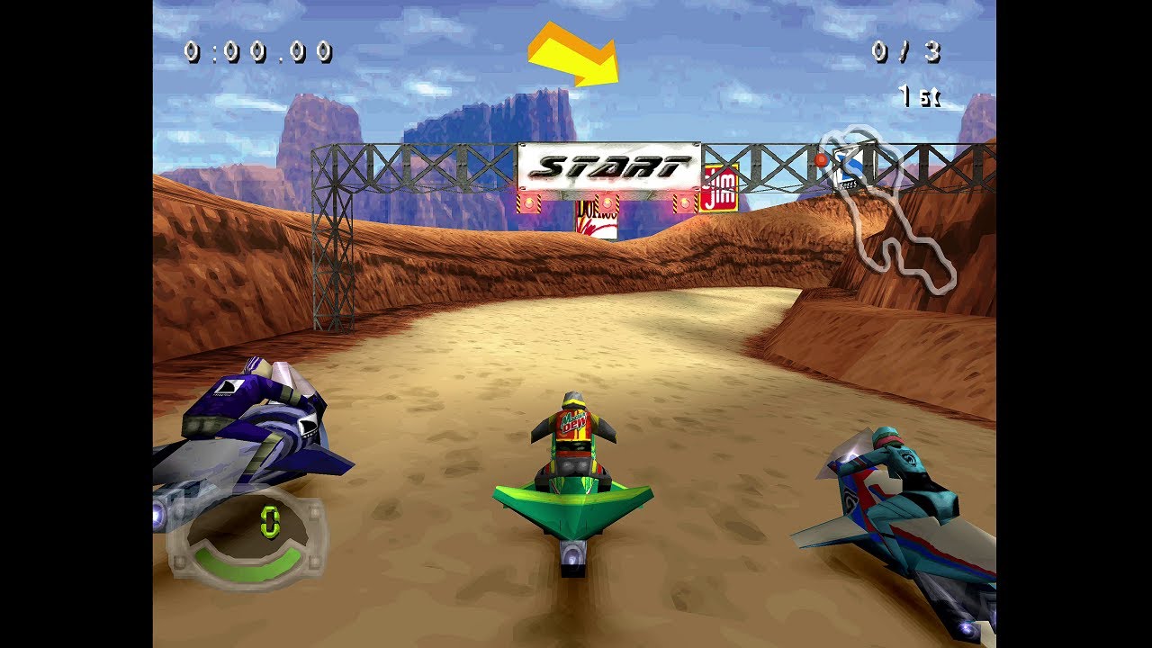 Jet Moto 3 (1999) ps1 classic in 4k