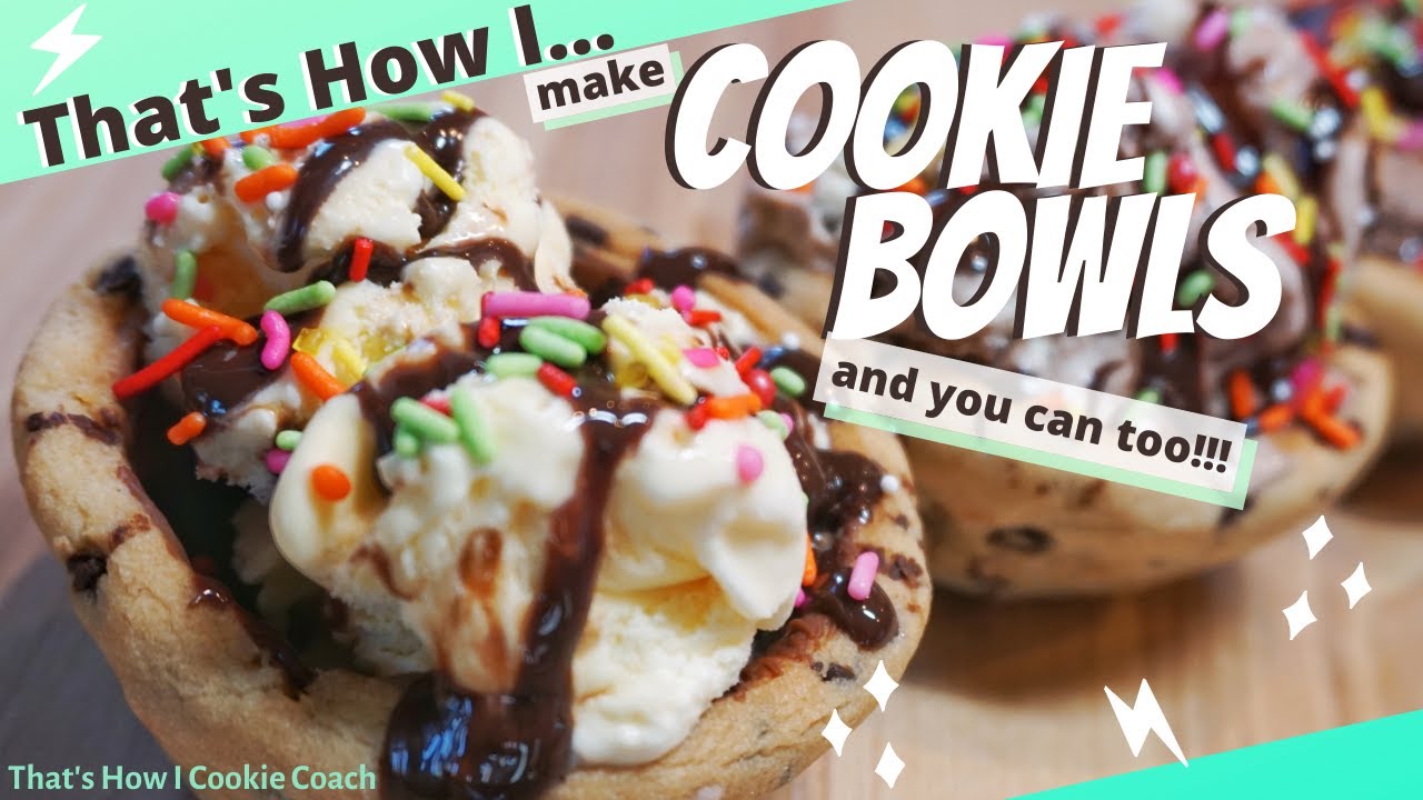 Easy Chocolate Chip COOKIE BOWLS/ HOW TO MAKE delicious cookie bowls for ice cream