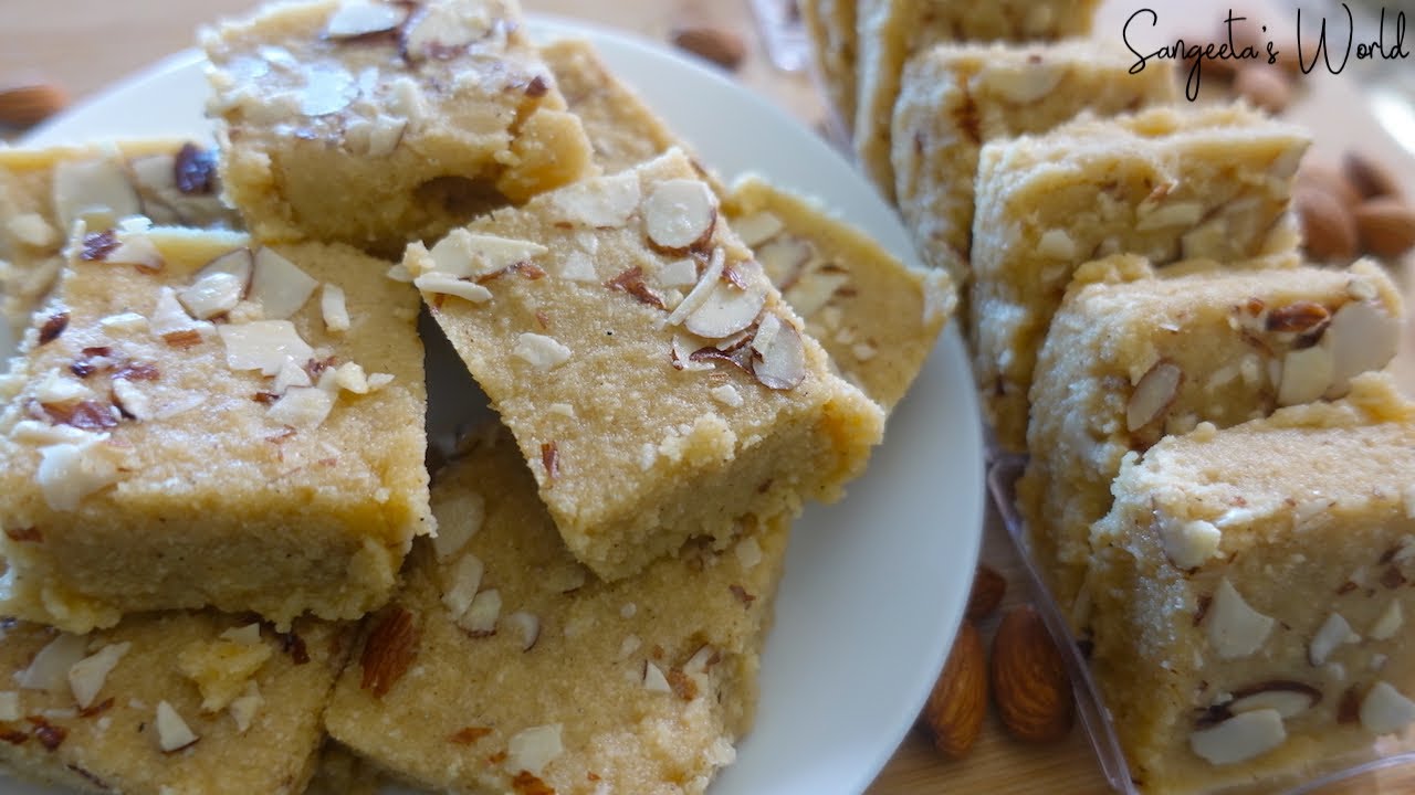 मुँह में डालकेही पिगलजाई ऐसी बनाइए बादाम की सुखडी • Almond Flour Sukhdi • Sangeeta's World