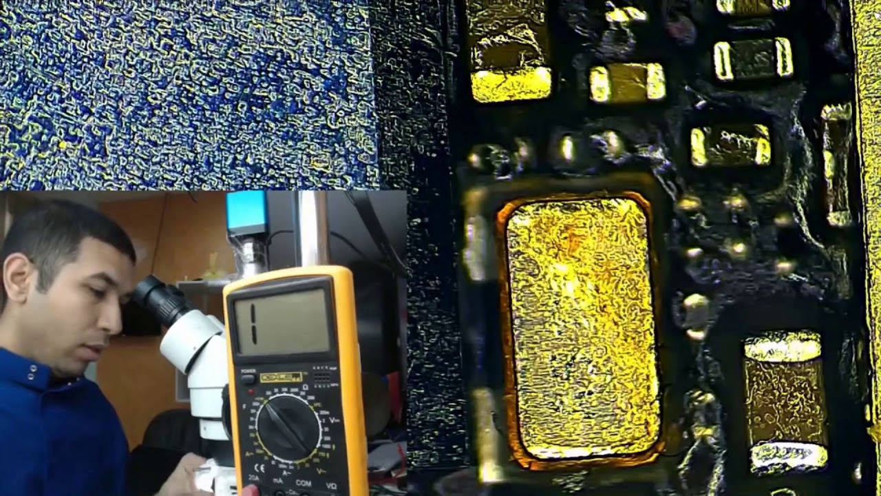 فاصل طاقة  iphone 6 بعد تسخين Motherboard