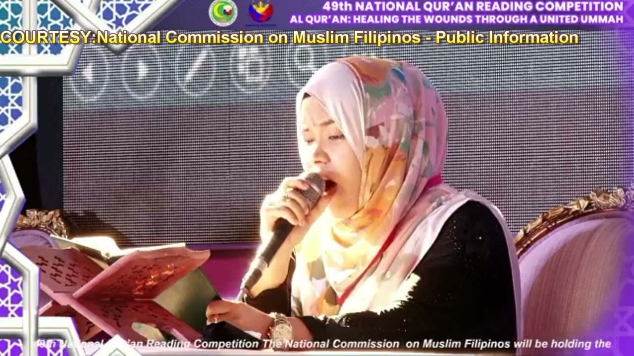 Champion Alqaria Raihana Ambangala (Region 12) | 49th National Qur'an Reading Competition