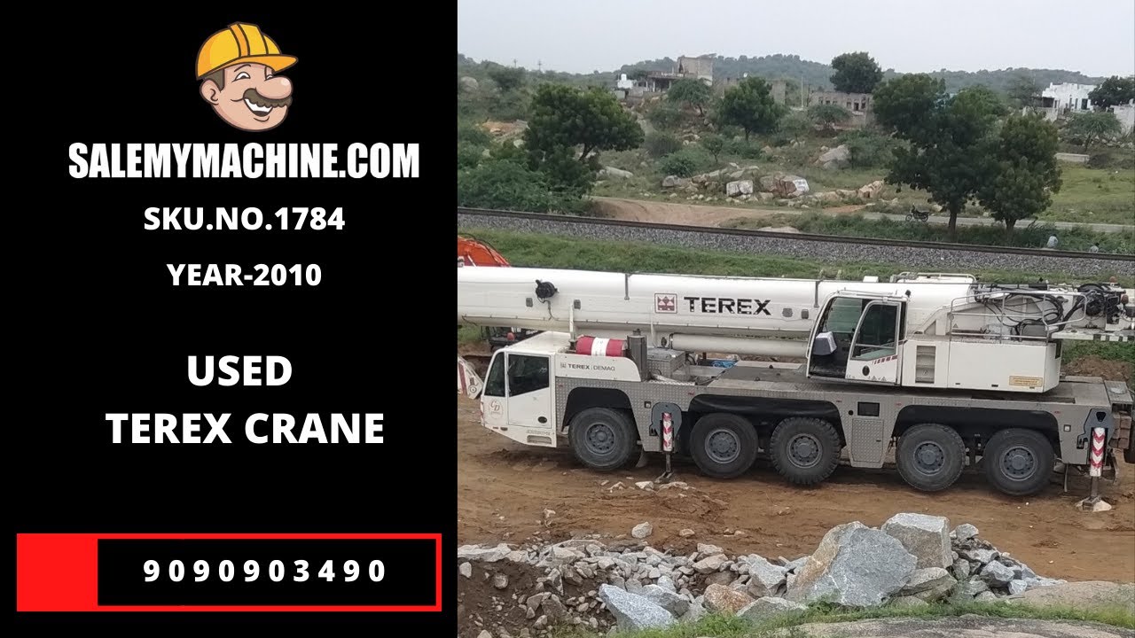 USED CRANE FOR SALE l USED TEREX TYRE MOUNTED CRANE FOR SALE l SALEMYMACHINE