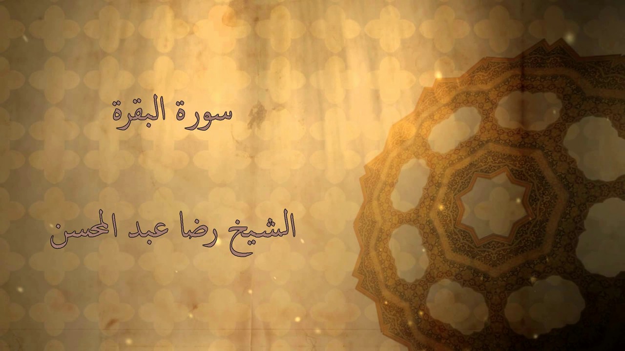 القارئ الشيخ رضا عبد المحسن || سورة البقرة