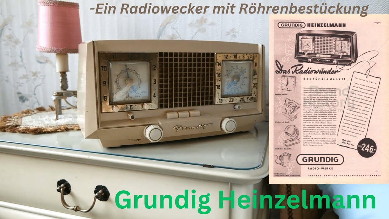 Grundig Heinzelmann Radiowecker von1954 Röhrenradio Reparatur Kondensatortausch Schaltuhr reparieren