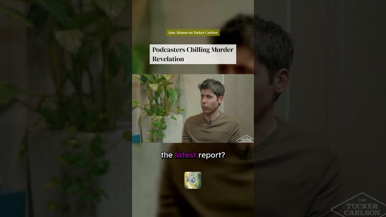 A Chilling Murder Revelation - Sam Altman on Tucker Carlson