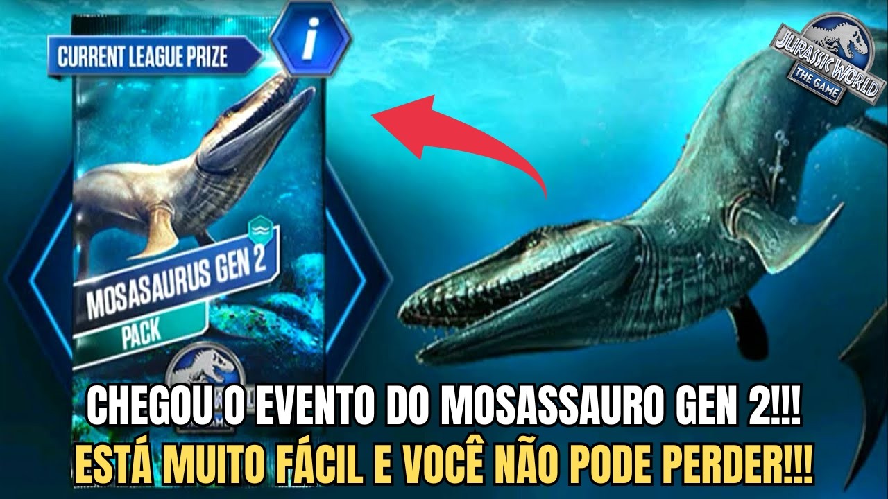 CHEGOU O EVENTO DO MOSASSAURO GEN 2 E VOCÊ NÃO PODE PERDER!!! - Jurassic World The Game