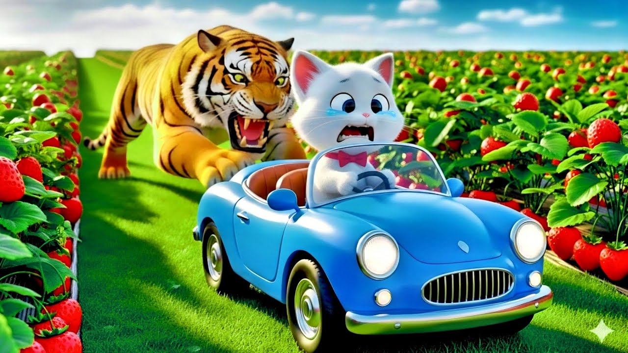 Mama Cat Trims Fur on on the Farm and Makes Tiger Hat For kittens At home😻🎩🐯 