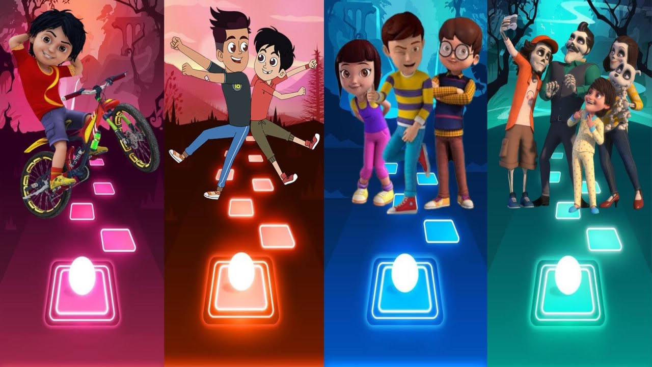 Шива против Чику и Банти против Рудры против Пинаки и Хэппи - Бхут Бандху - Tiles Hop EDM Rush