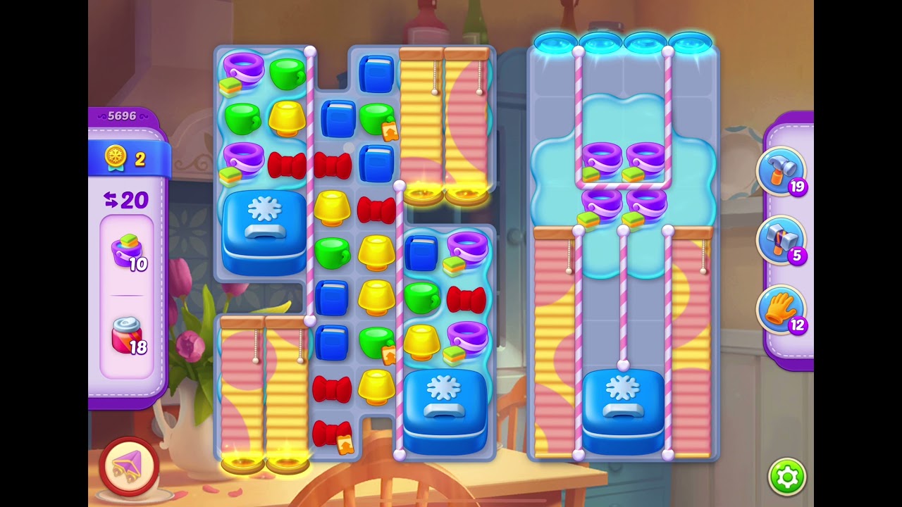 HomeScapes Level 5696 no boosters (20 moves)