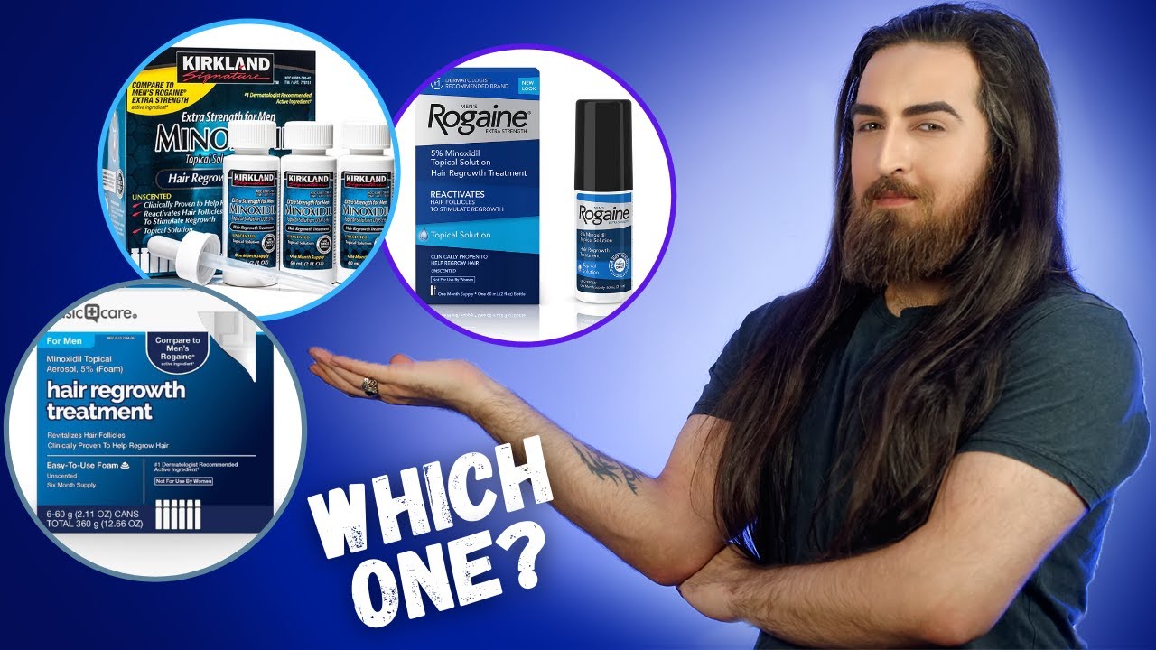 Which is the Best Minoxidil Brand? Rogaine vs Kirkland vs Amazon Basic Care!