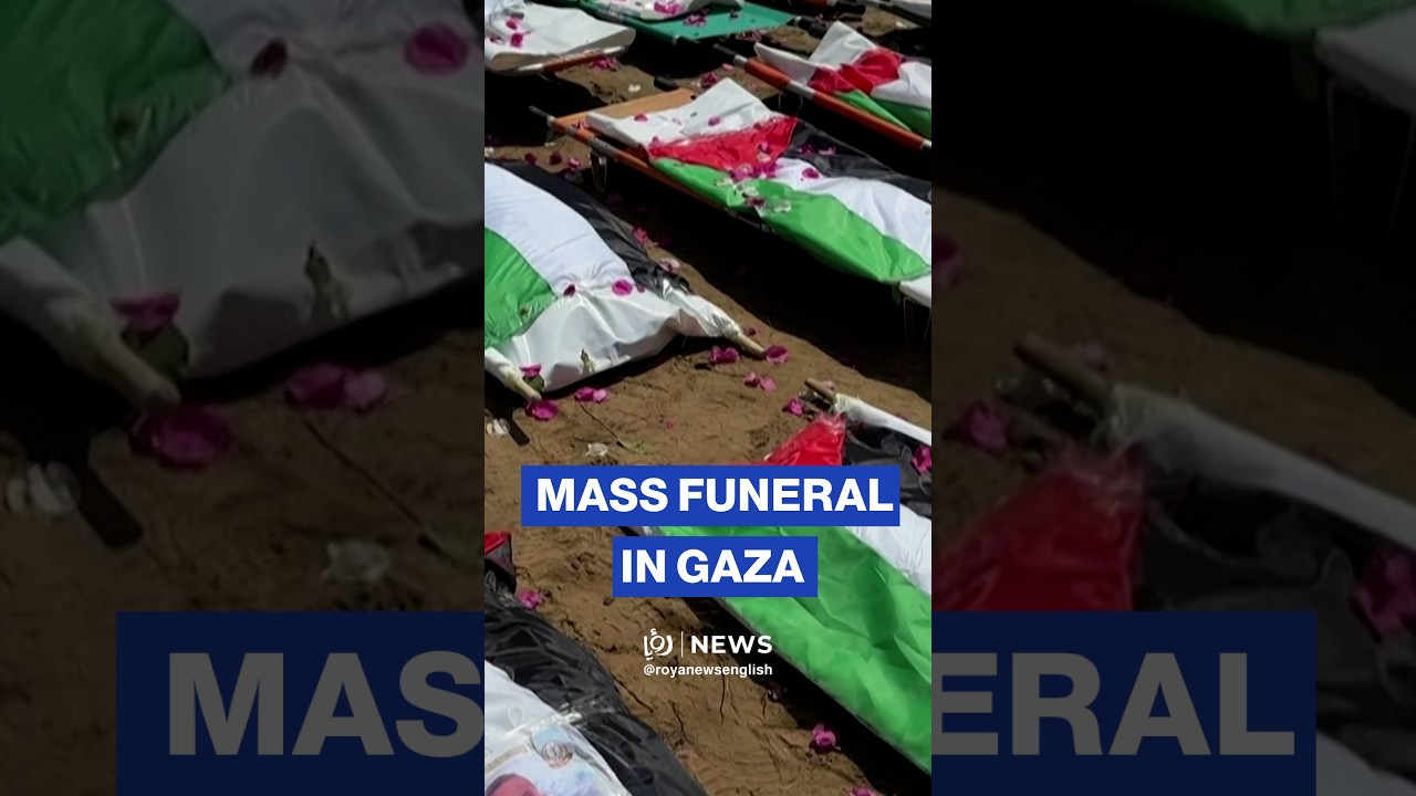 Mass funeral held for 100+ Palestinians recovered from Gaza rubble