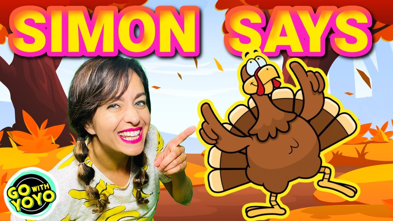 THANKSGIVING SIMON SAYS! 🦃 Turkey Exercise Workout For Kids and Movement Brain Break