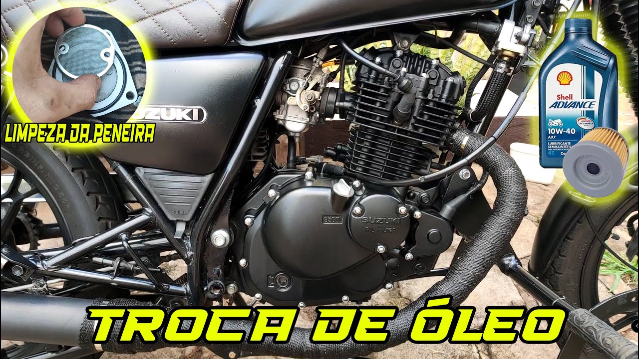 Fazendo a TROCA de óleo, filtro e limpeza da peneira da INTRUDER 125