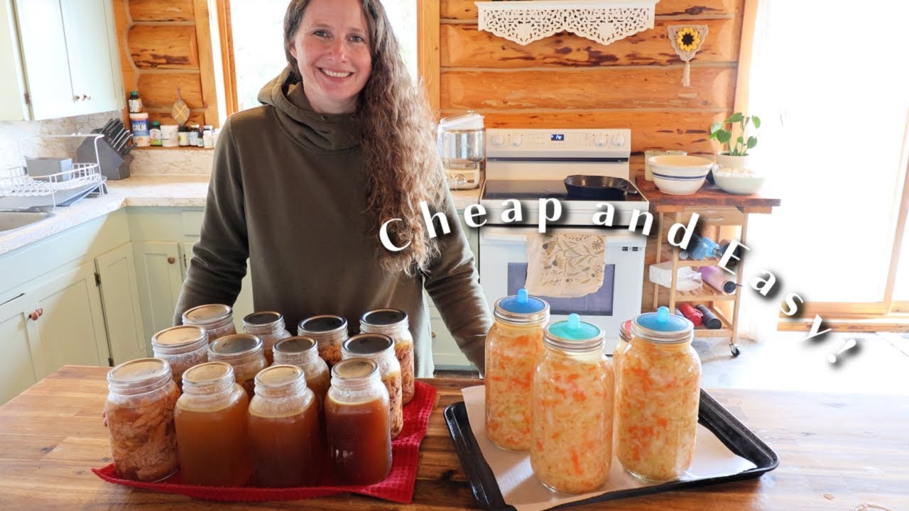 Save Big on Groceries! Pressure Canning Meat & Broth + The Easiest Sauerkraut