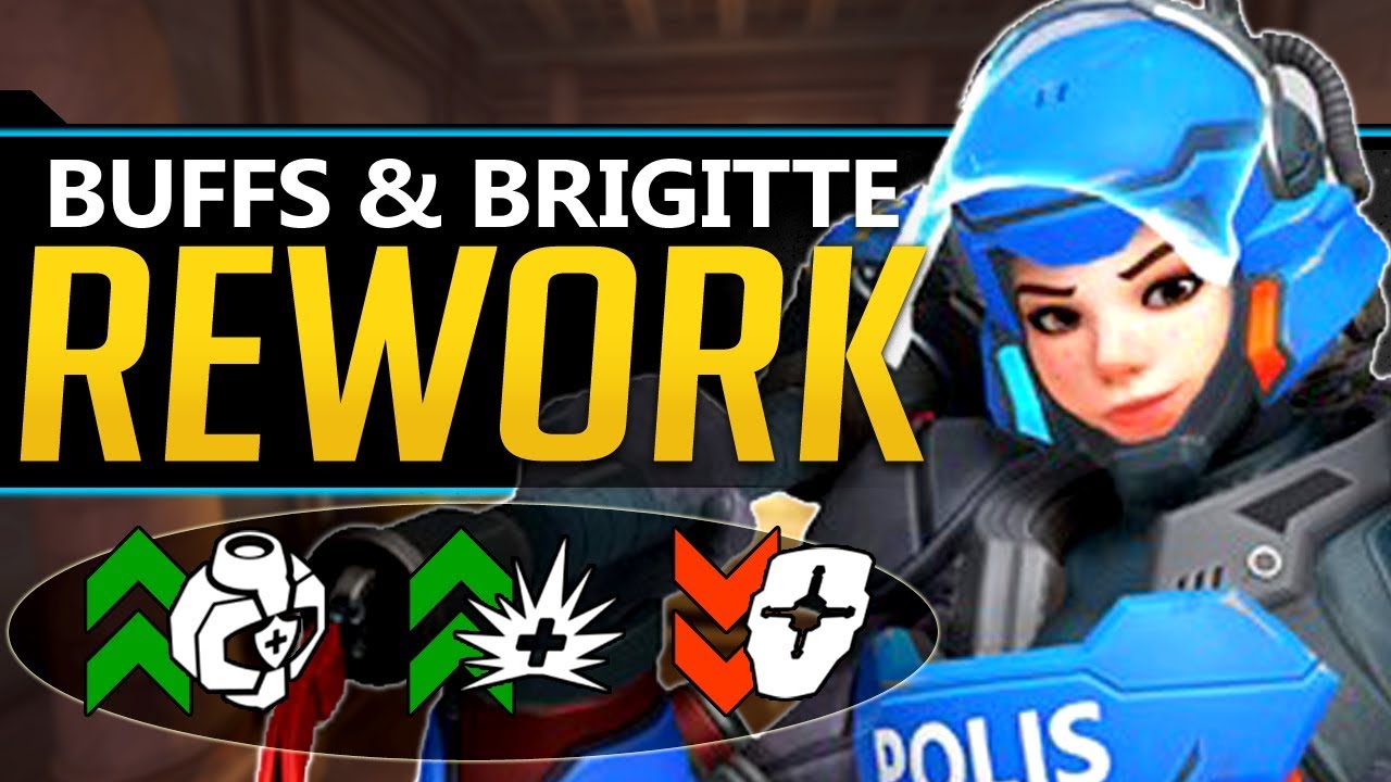 Overwatch NEW Brigitte Rework - NEW Reinhardt Passive plus HUGE Buffs and Nerfs