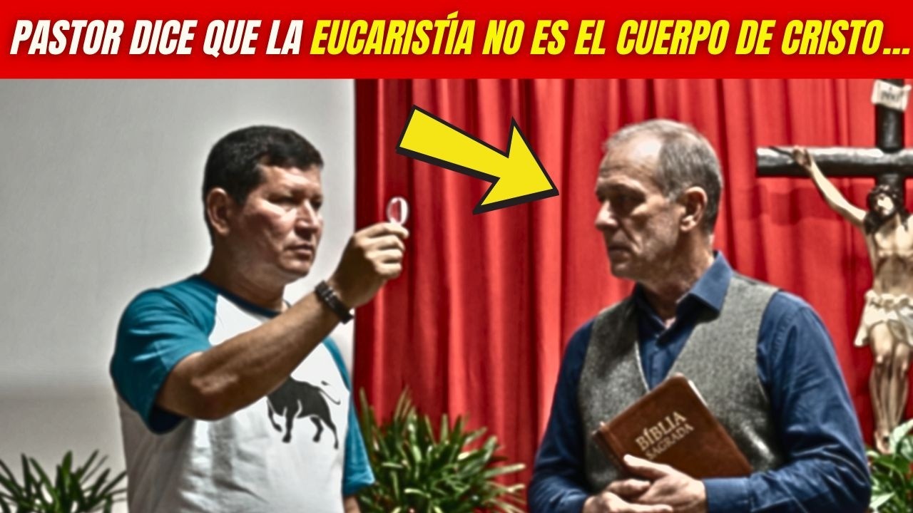 Pastor dice la Eucaristía no es el cuerpo de Cristo…pero calla al escuchar explicación del Padre Lui