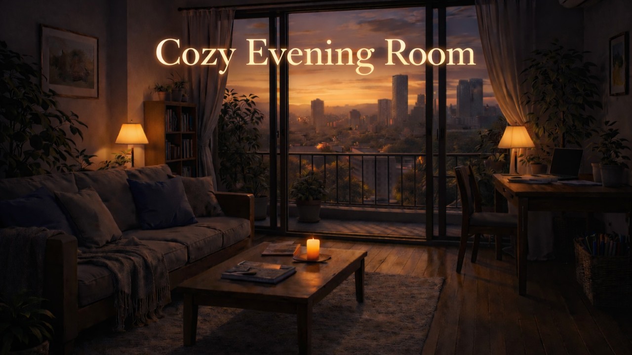 Cozy Evening Room Lofi 🌇 Relax, Deep Focus | 3 Hours