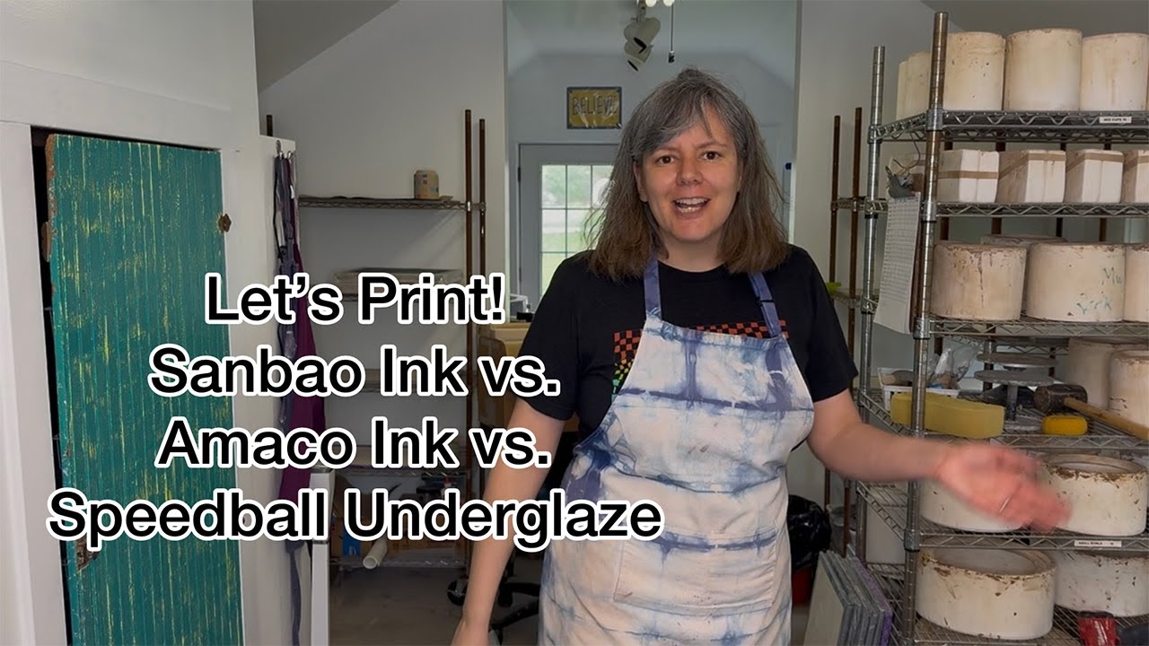 Let's Print! Sanbao Ink vs. Amaco Ink vs. Speedball Underglaze