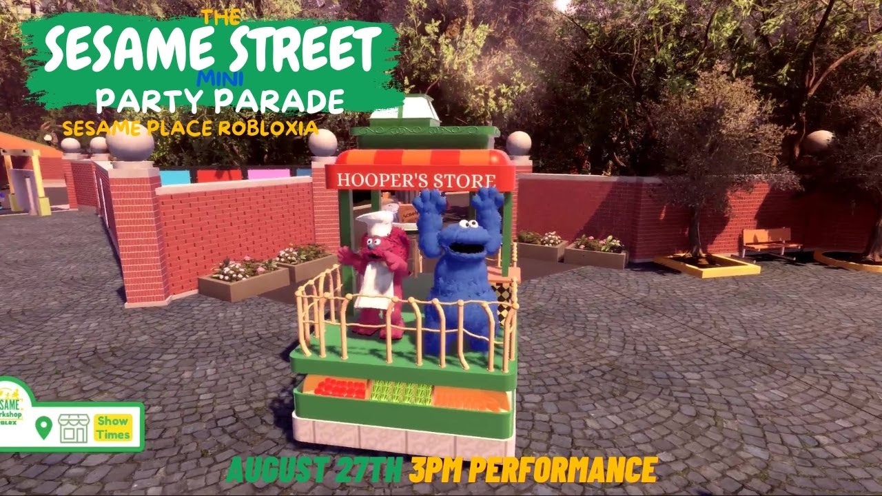 Sesame Street Mini Party Parade | 8/27 Parade | Sesame Place Robloxia W/Gonger, Cookie, Abby & More