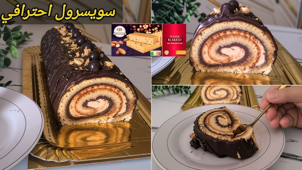 كيك رولي او سويس رول قوام خيالي جينواز بلا تكسر وكريمة الطورون الحريرية مع كل أسرار نجاحو للمبتدئين👌