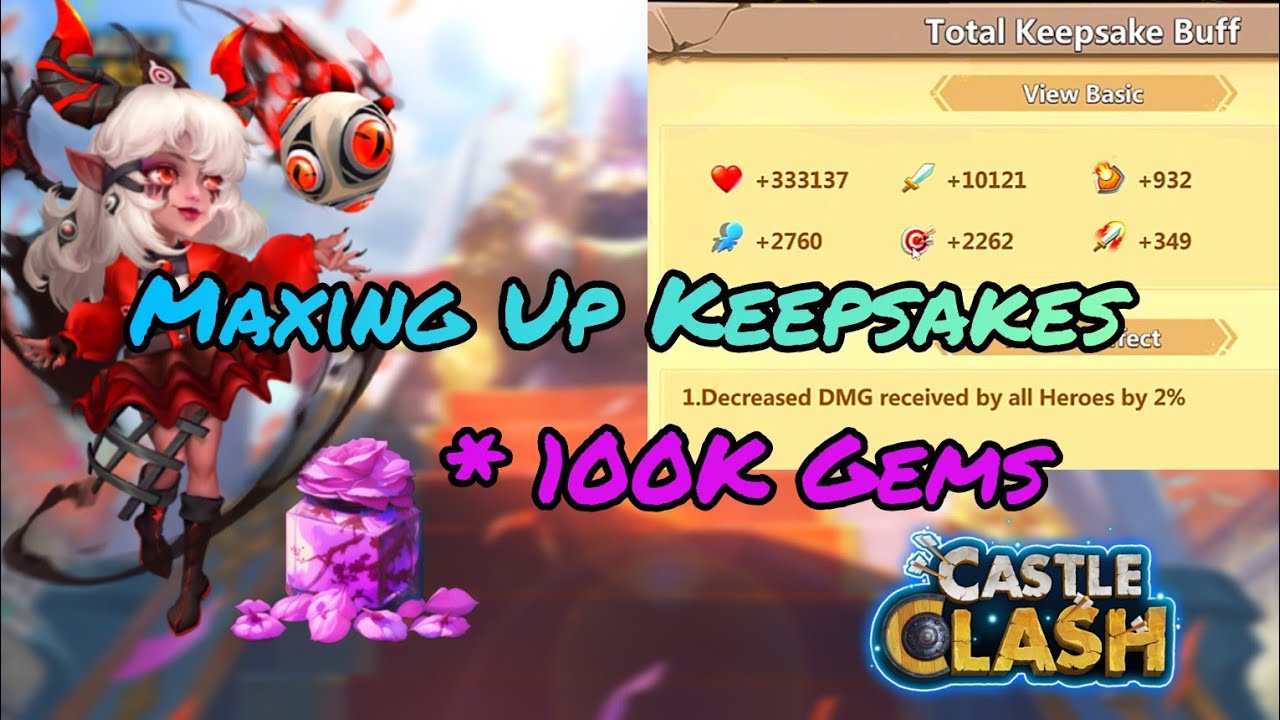 Maxing My Keepsakes with 100,000 Gems! INSANE Results 🔥 | Castle Clash