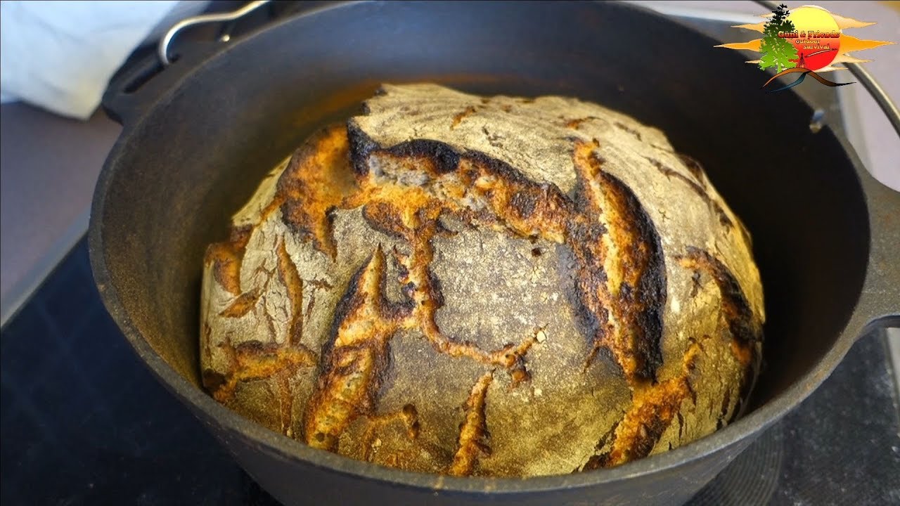 Krusten-Sauerteigbrot Backen im Dutch Oven - Crusty sourdough bread Baking in the Dutch Oven