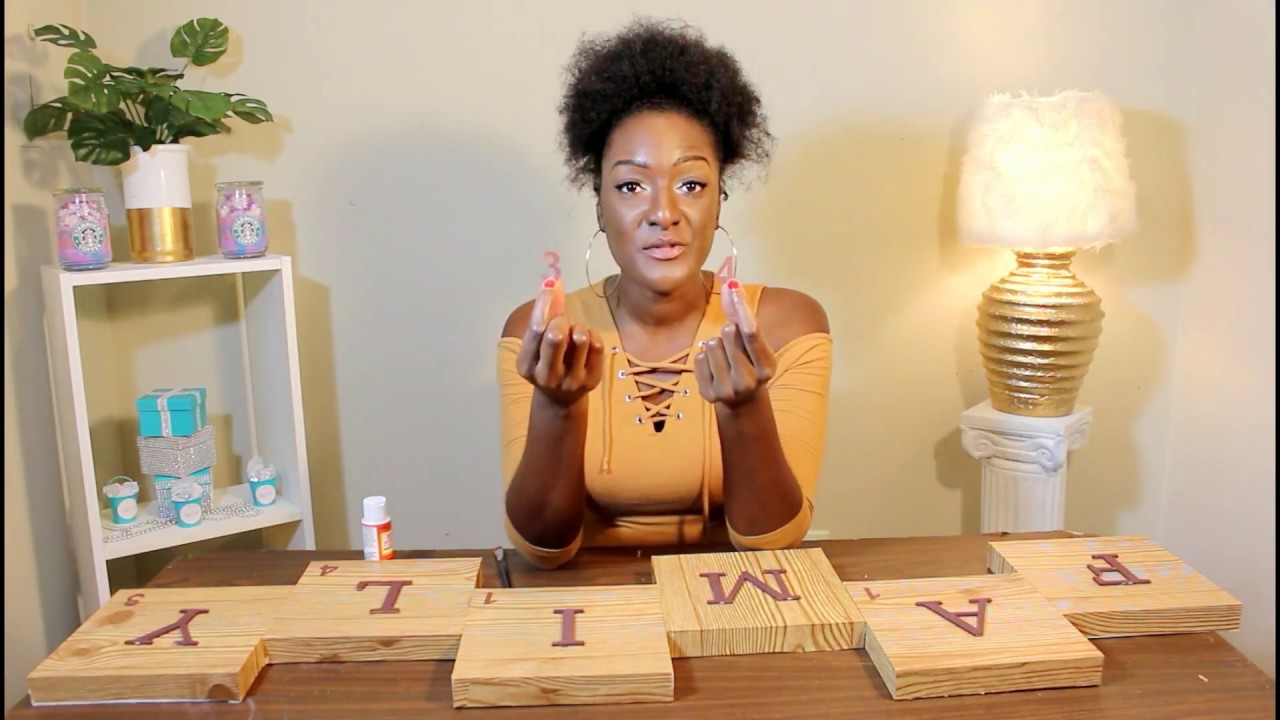 DIY Rustic Wall Decor | Scrabble Family Wall Decor | Collab w/K B Creations | Chanelle Novosey