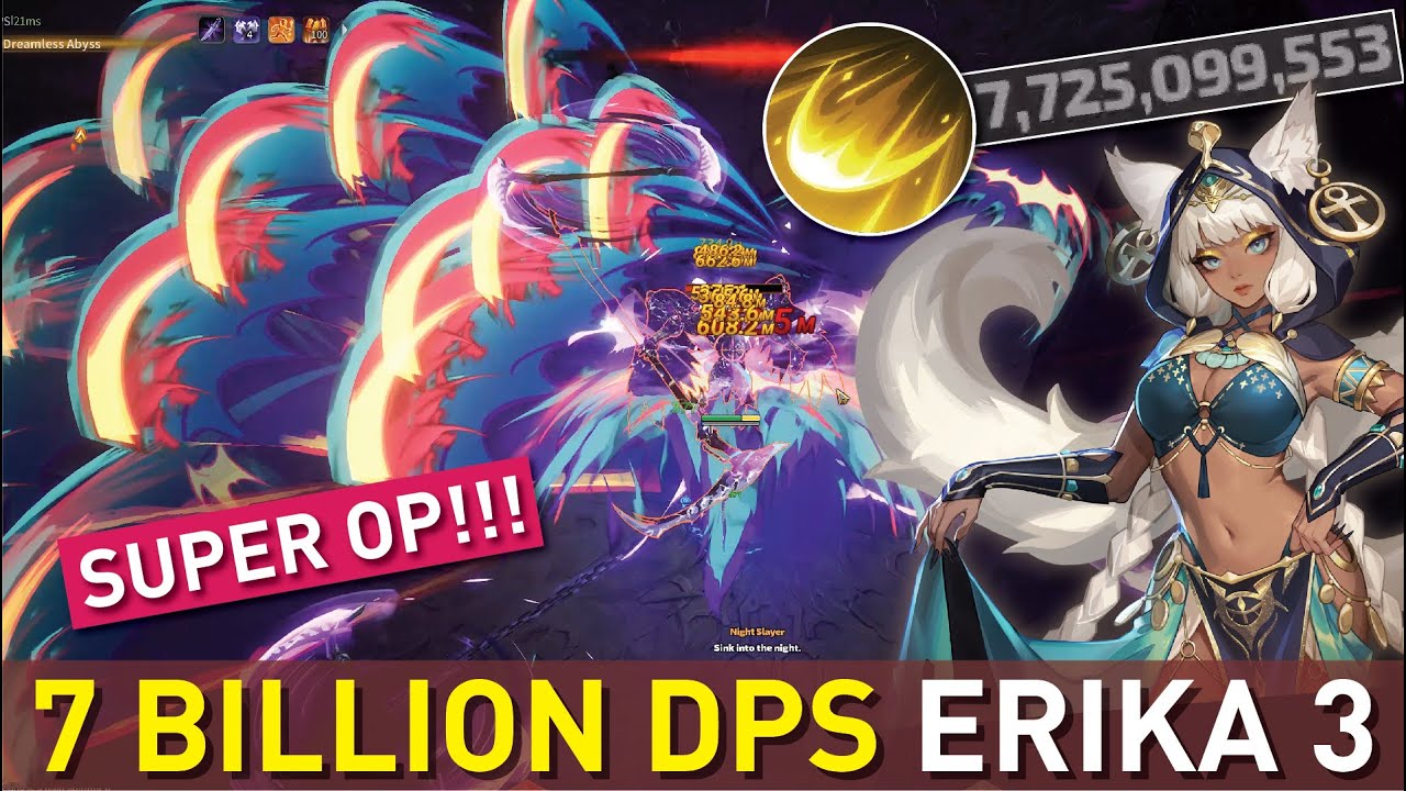 7B DPS Flicker Erika3 уничтожает финальную стадию игры!【Crescent Slash Vendetta】 Предварительный ...