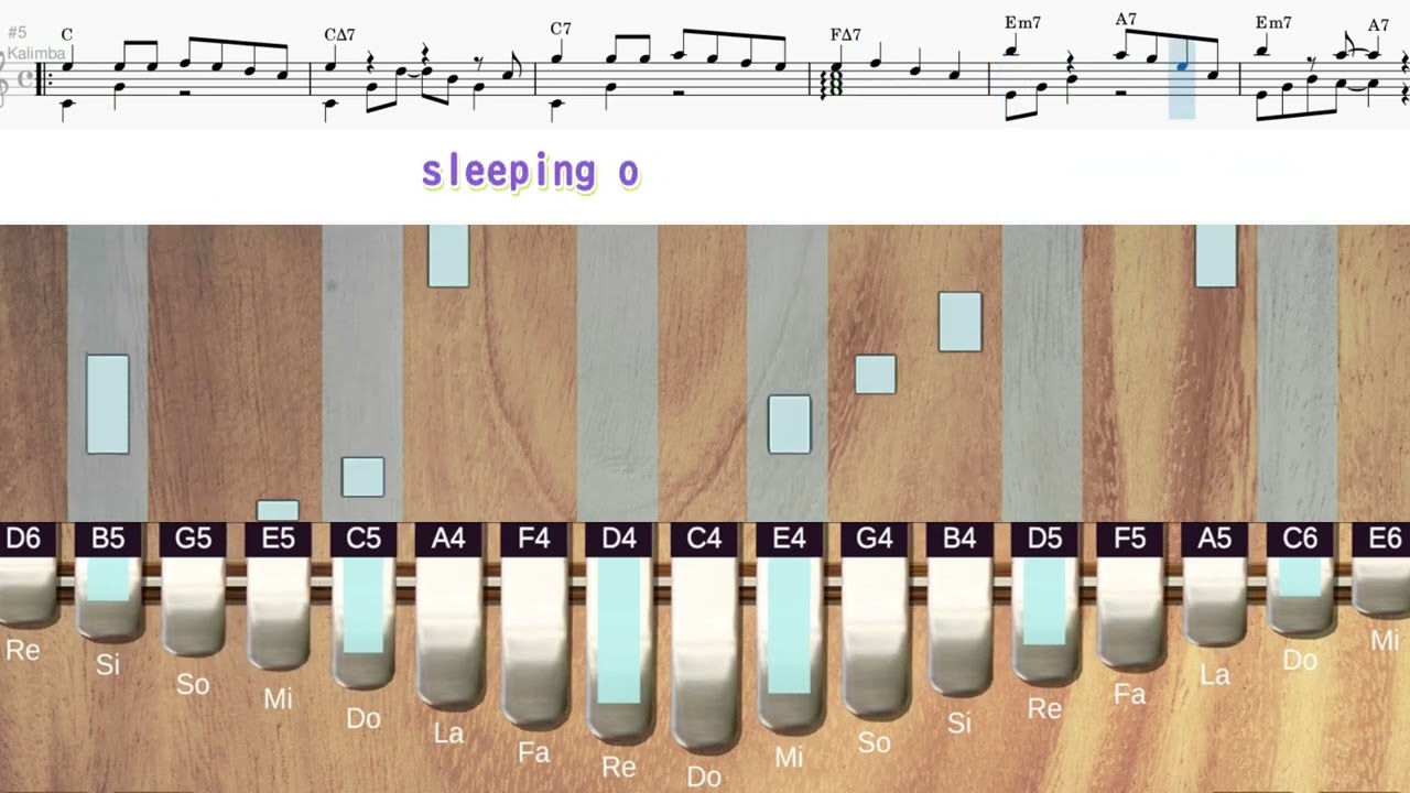 Raindrops Keep Falling On My Head (Kalimba Tutorial)(with lyrics)