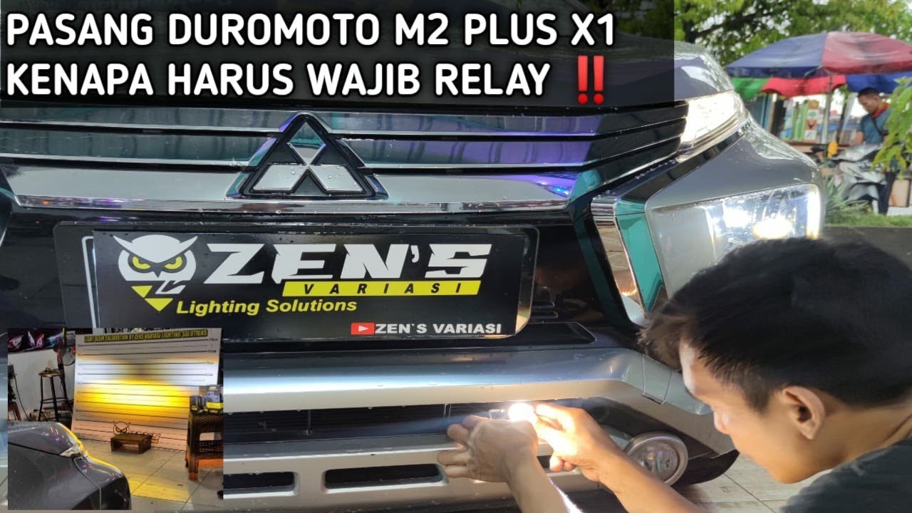 DUROMOTO M2 PRO PASANG DI MOBIL WAJIB PAKAI RELAY‼️Duromoto x1 vs Duromoto m2 pro
