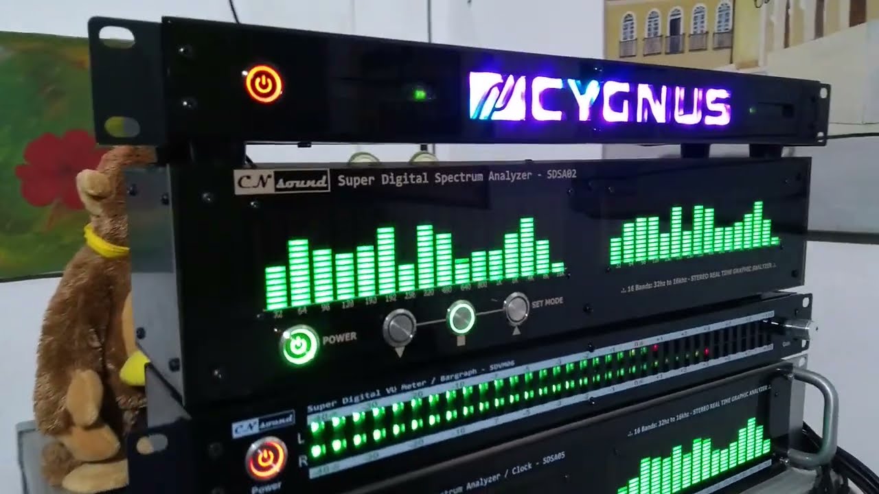🎵 Gabinete da Marca Cygnus, para quem é apaixonado por Cygnus #cygnus #analisador #espectro #vumeter